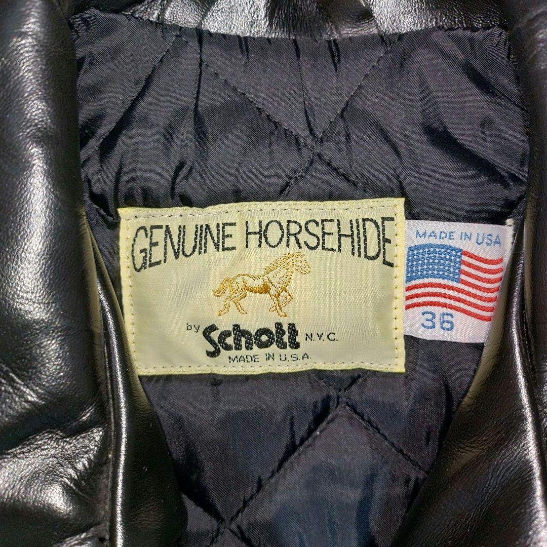 schott 689H 　ショット　シングルライダース　ホースハイド　サイズ36