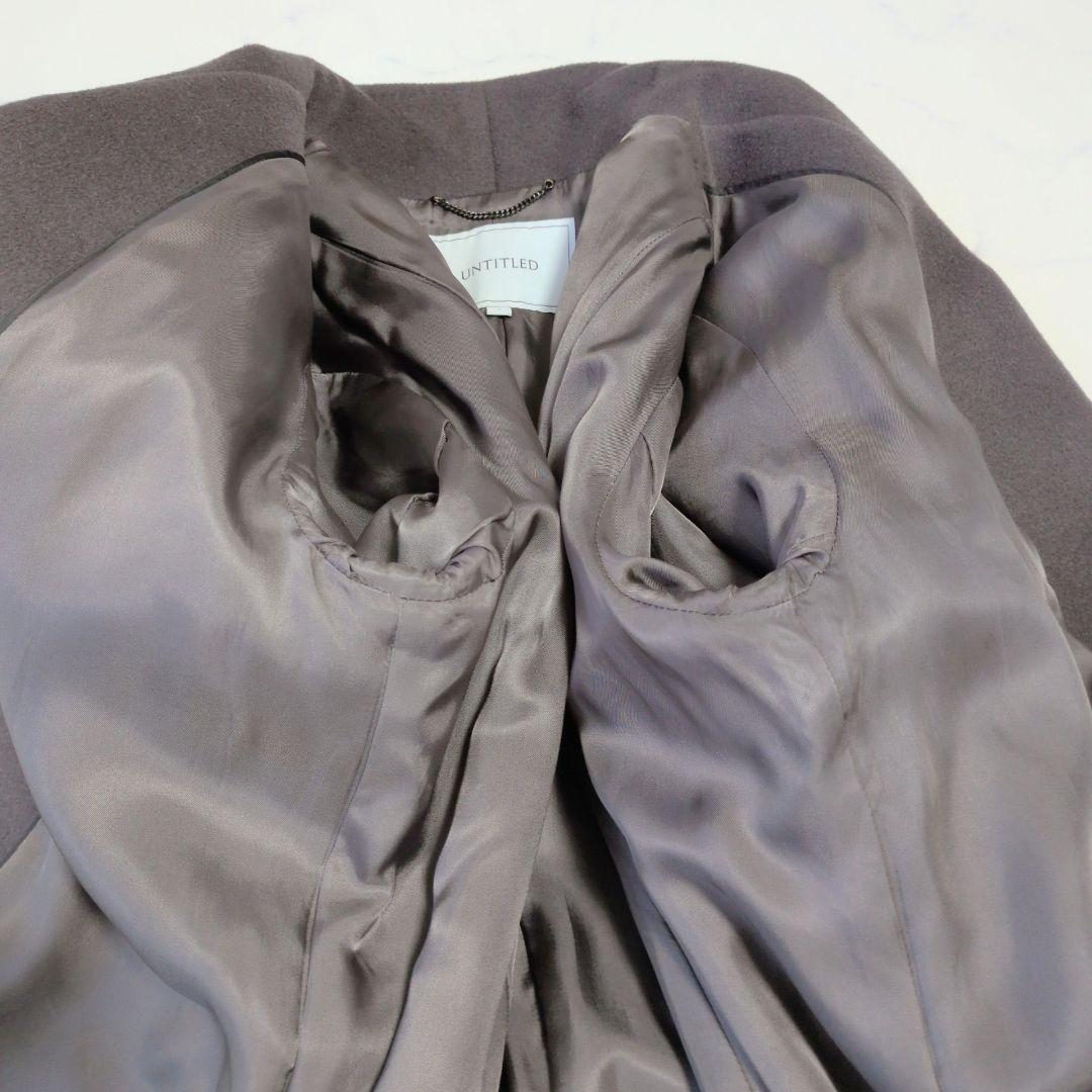 UNTITLED アンタイトル ロングコート ウール ベルテッド ベルト付き 3