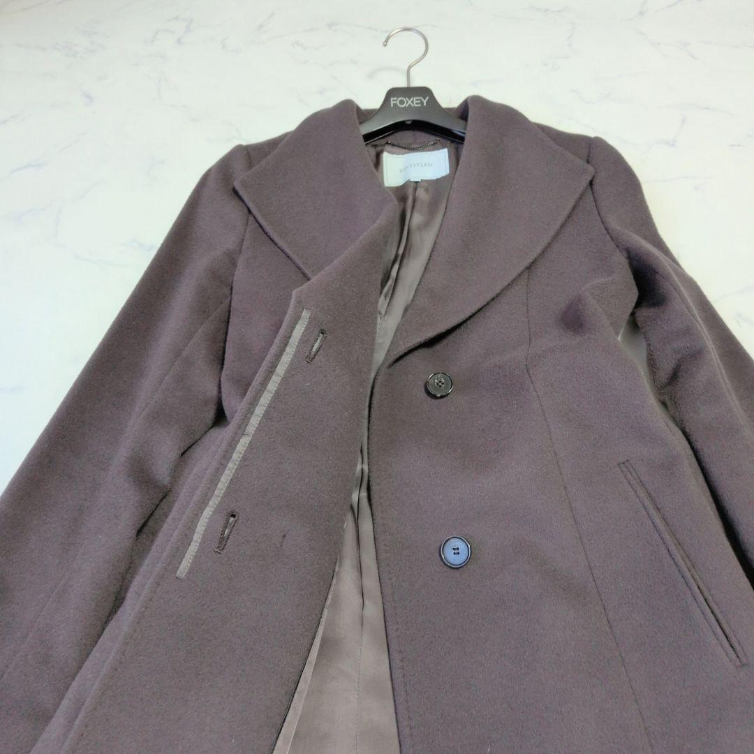 UNTITLED アンタイトル ロングコート ウール ベルテッド ベルト付き 3