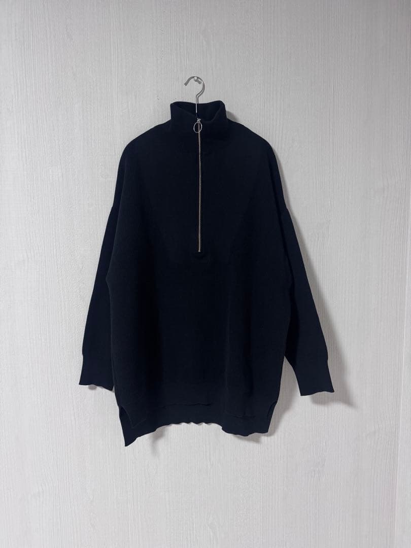 FRAMeWORK コットンハリヌキハーフジッププルオーバー