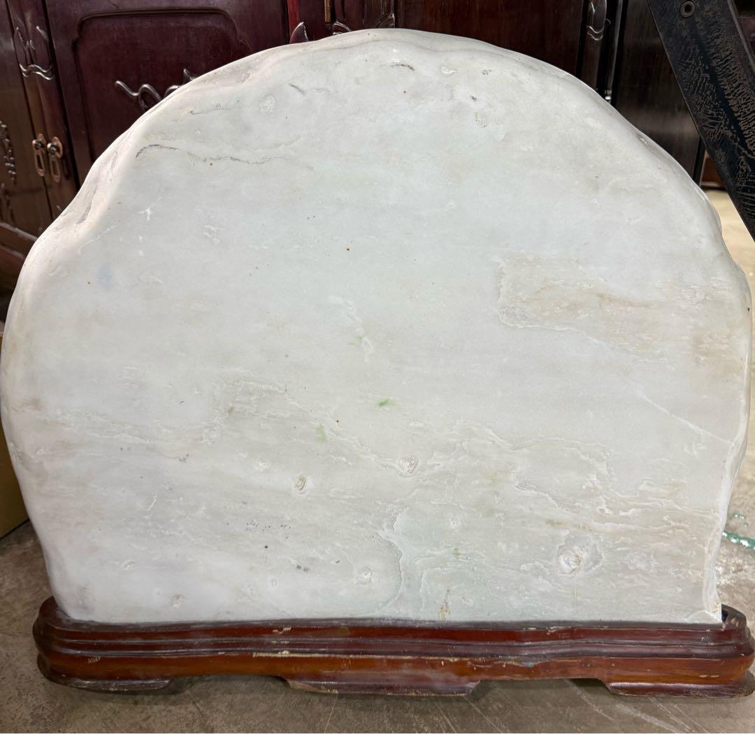 鑑賞石 素晴らしい風景 山の風景 石製置物 木製台座付き