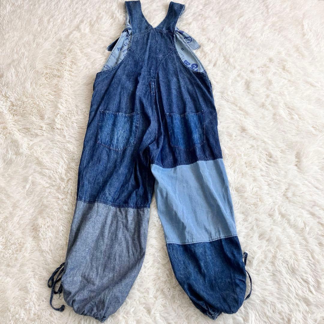 EL RODEO パッチワーク オーバーオール コットン ユニセックス ゆるだぼ