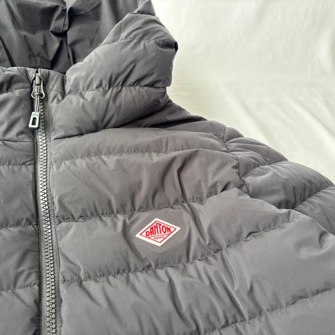 美品 ダントン フードダウンジャケット お洒落 上品コーデ ブラック M