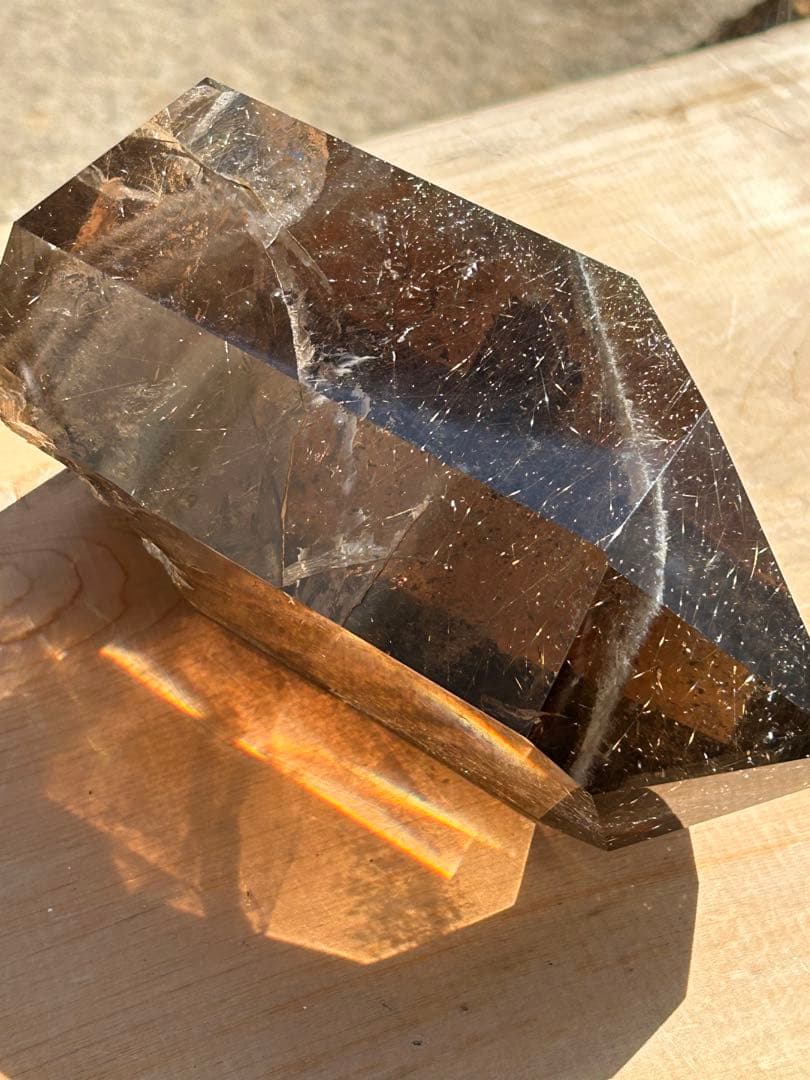 ルチレイテッドスモーキークォーツ最高品質透明度は銀河のよう