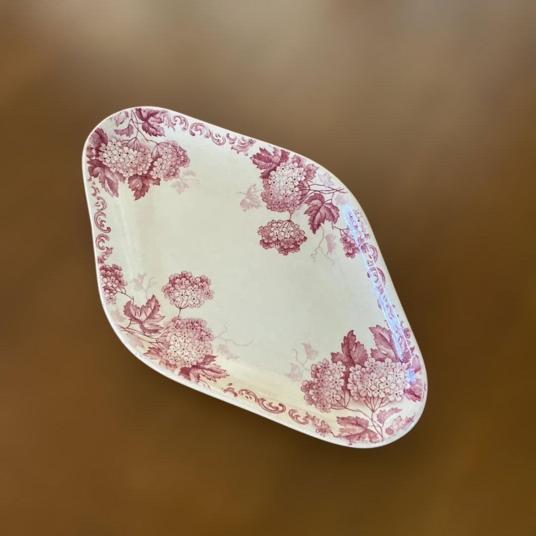 週末お値下げアンティークフランスプレートアジサイ