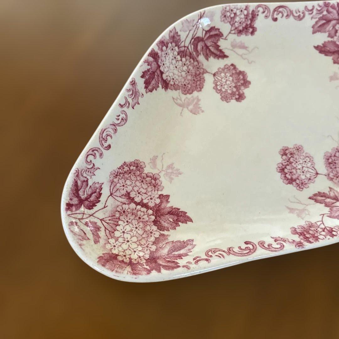 週末お値下げアンティークフランスプレートアジサイ