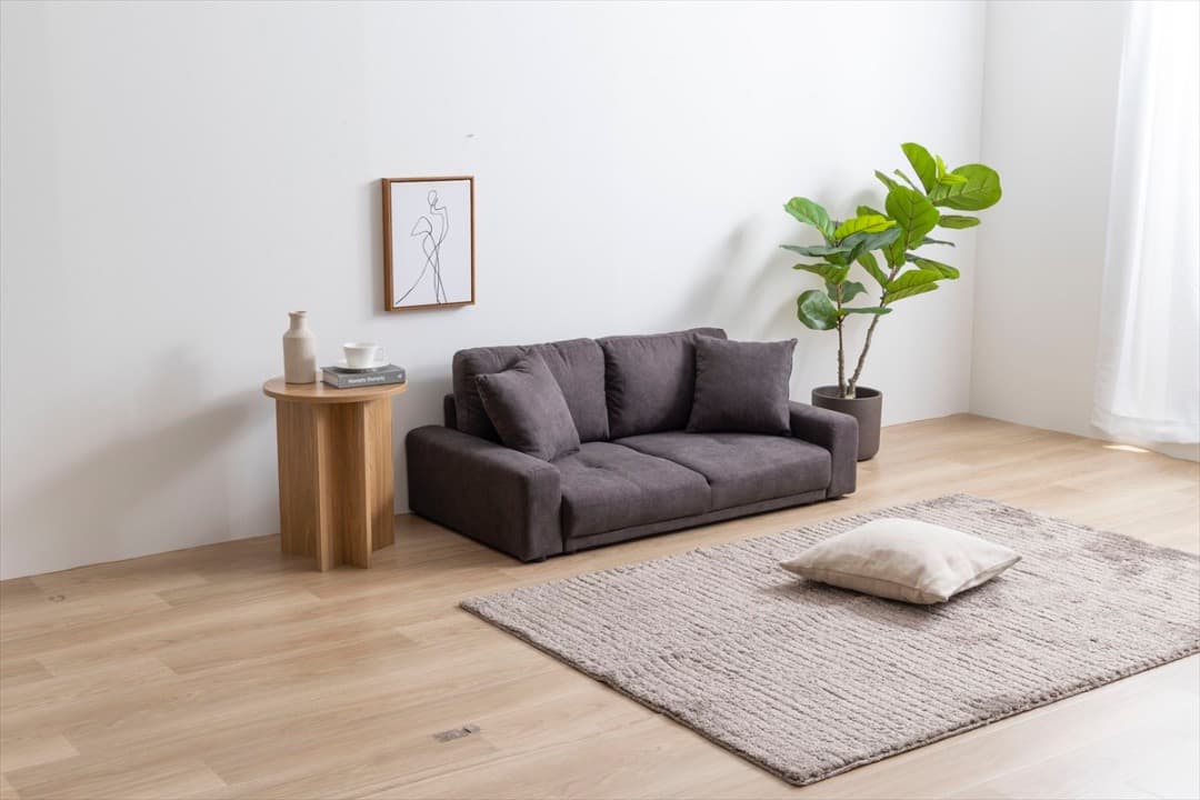 【送料無料】Lottie 2人掛けローソファ ウレタン 高品質 椅子