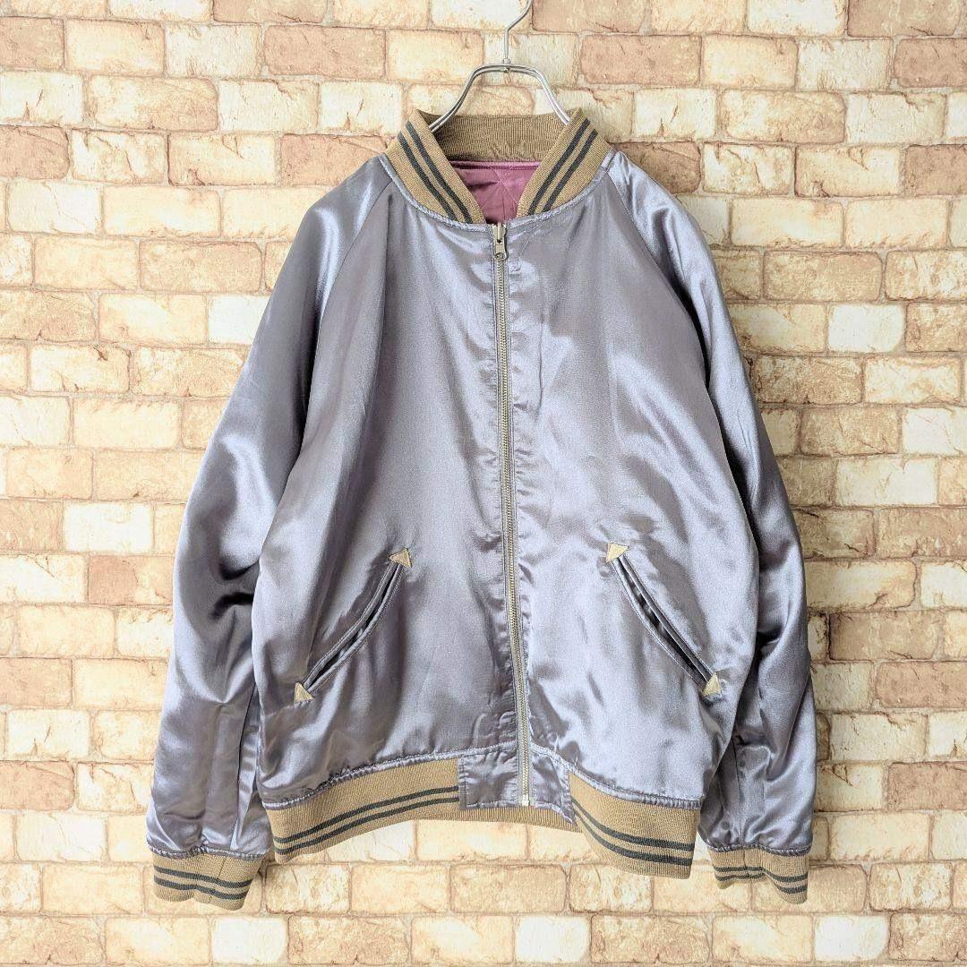 【コラボ♪】タケオキクチ×チキリヤ スカジャン 獅子 桜 縁起