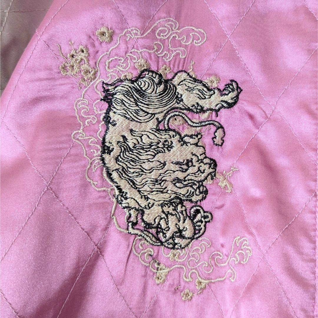 【コラボ♪】タケオキクチ×チキリヤ スカジャン 獅子 桜 縁起