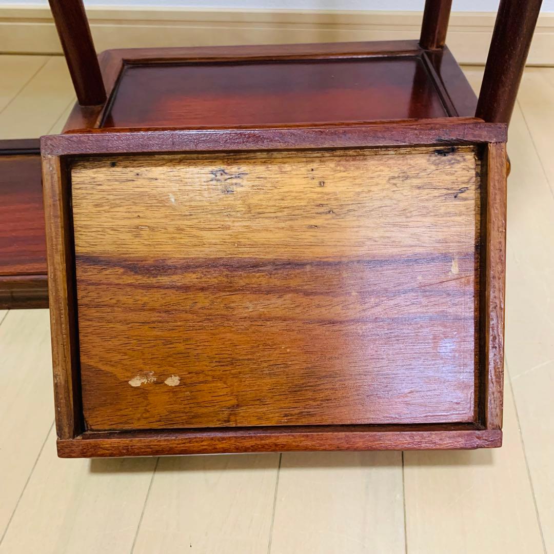 違い棚 茶棚 茶箪笥 飾り棚 置物棚 台 引き出 し 木製 和風 家具