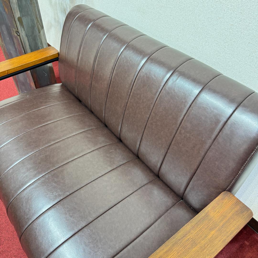 東京２３区配達無料　ニトリ2人掛けソファ　Nシールド ステイン2KD DBR