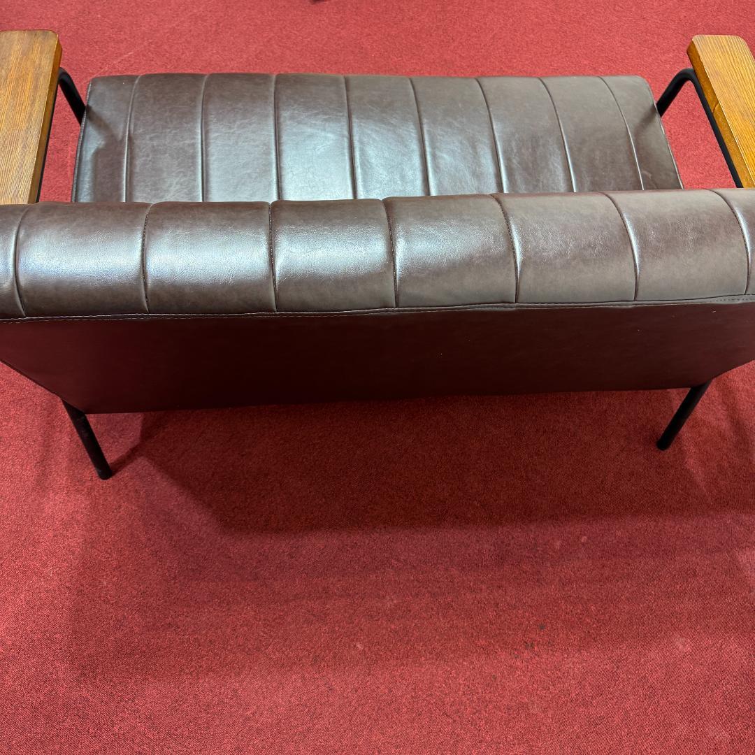 東京２３区配達無料　ニトリ2人掛けソファ　Nシールド ステイン2KD DBR