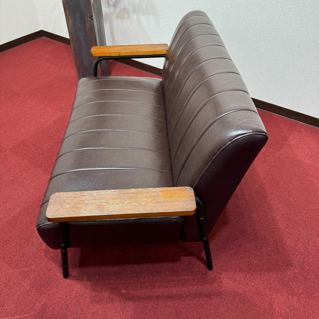 東京２３区配達無料　ニトリ2人掛けソファ　Nシールド ステイン2KD DBR