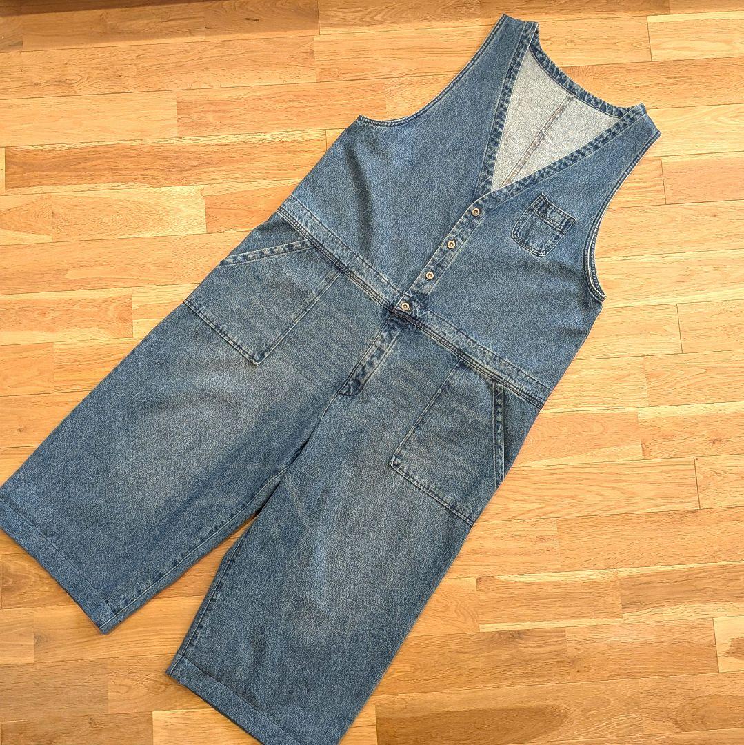 【低身長おすすめ訳あり】soulberry 　店長のデニムなサロペット　L