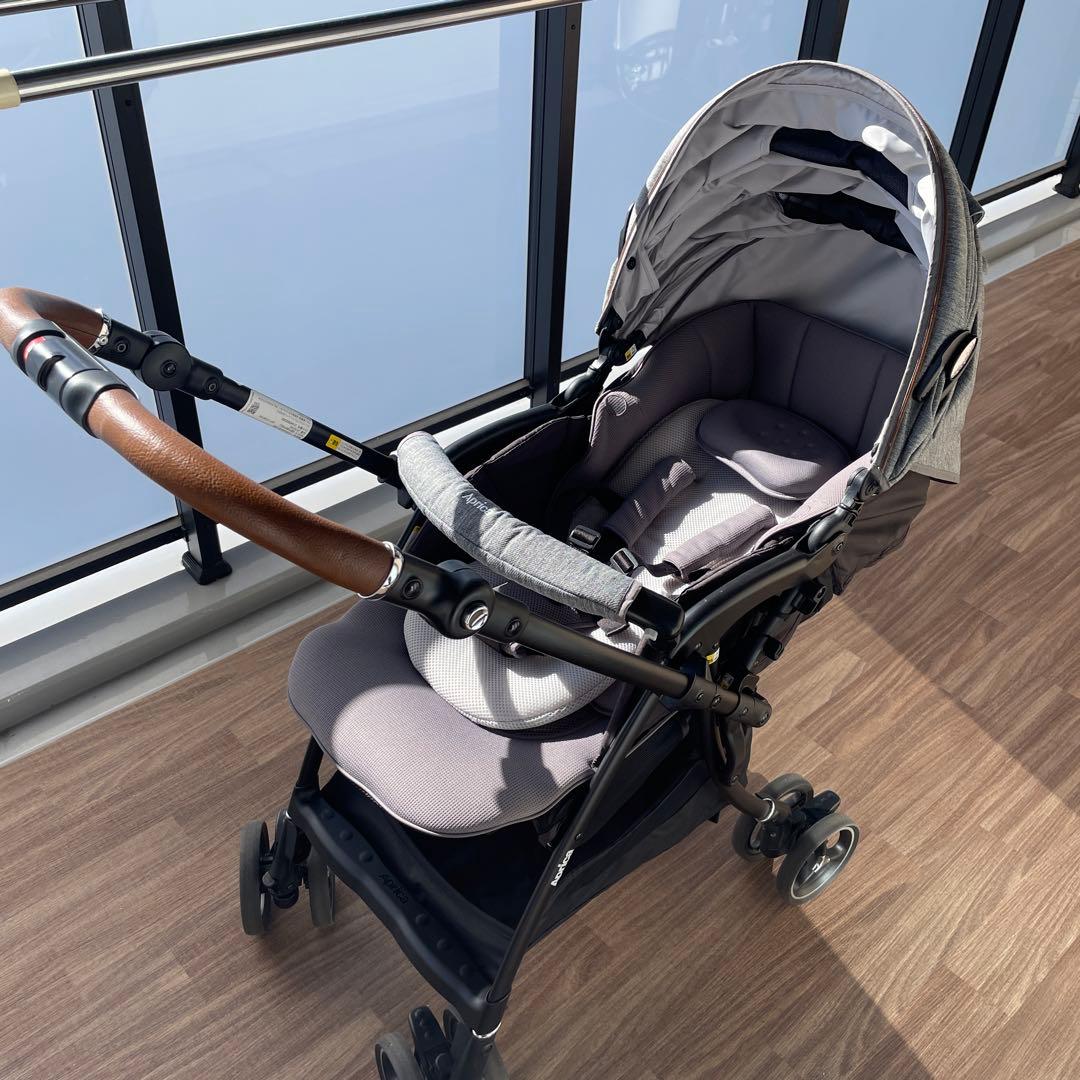 【美品】Aprica ラクーナビッテ クッション レザーハンドル ベビーカー