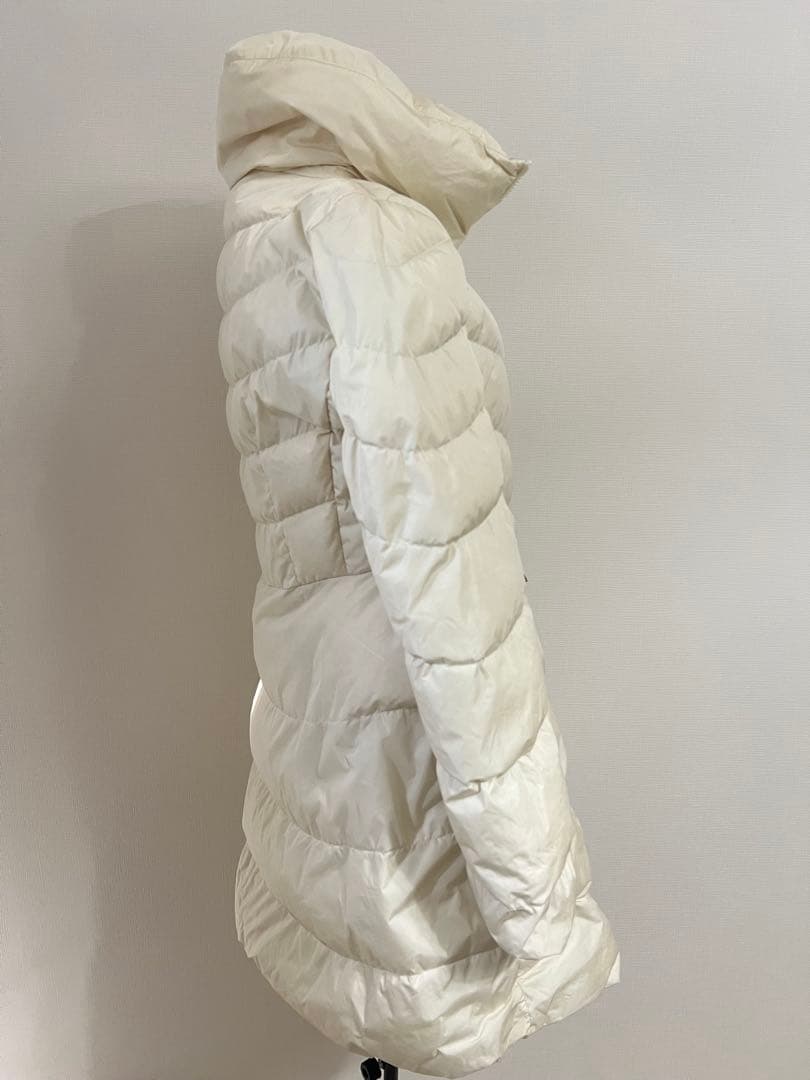 モンクレール　ロングダウンジャケット　アイボリー　Sサイズ