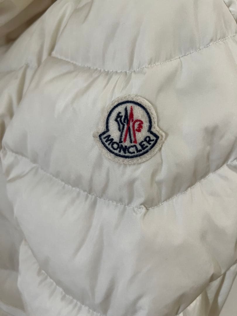 モンクレール　ロングダウンジャケット　アイボリー　Sサイズ