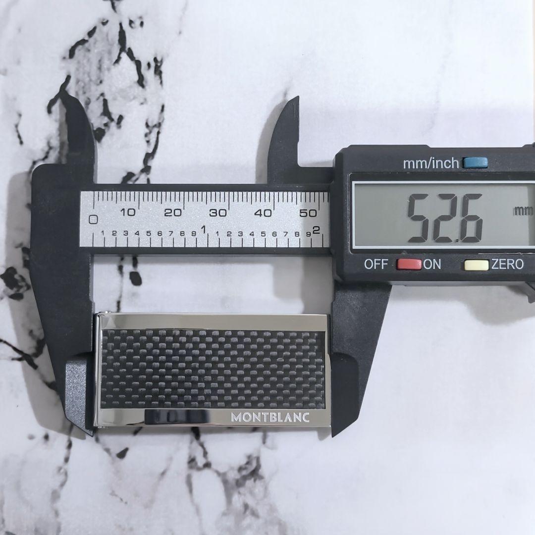 モンブランMONTBLANCステンレスカーボンマネークリップ財布サイフウォレット