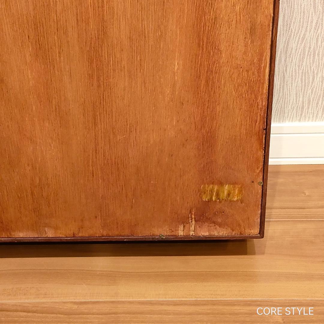 唐木家具　コレクションケース　鏡　壁掛け　アンティーク　A4