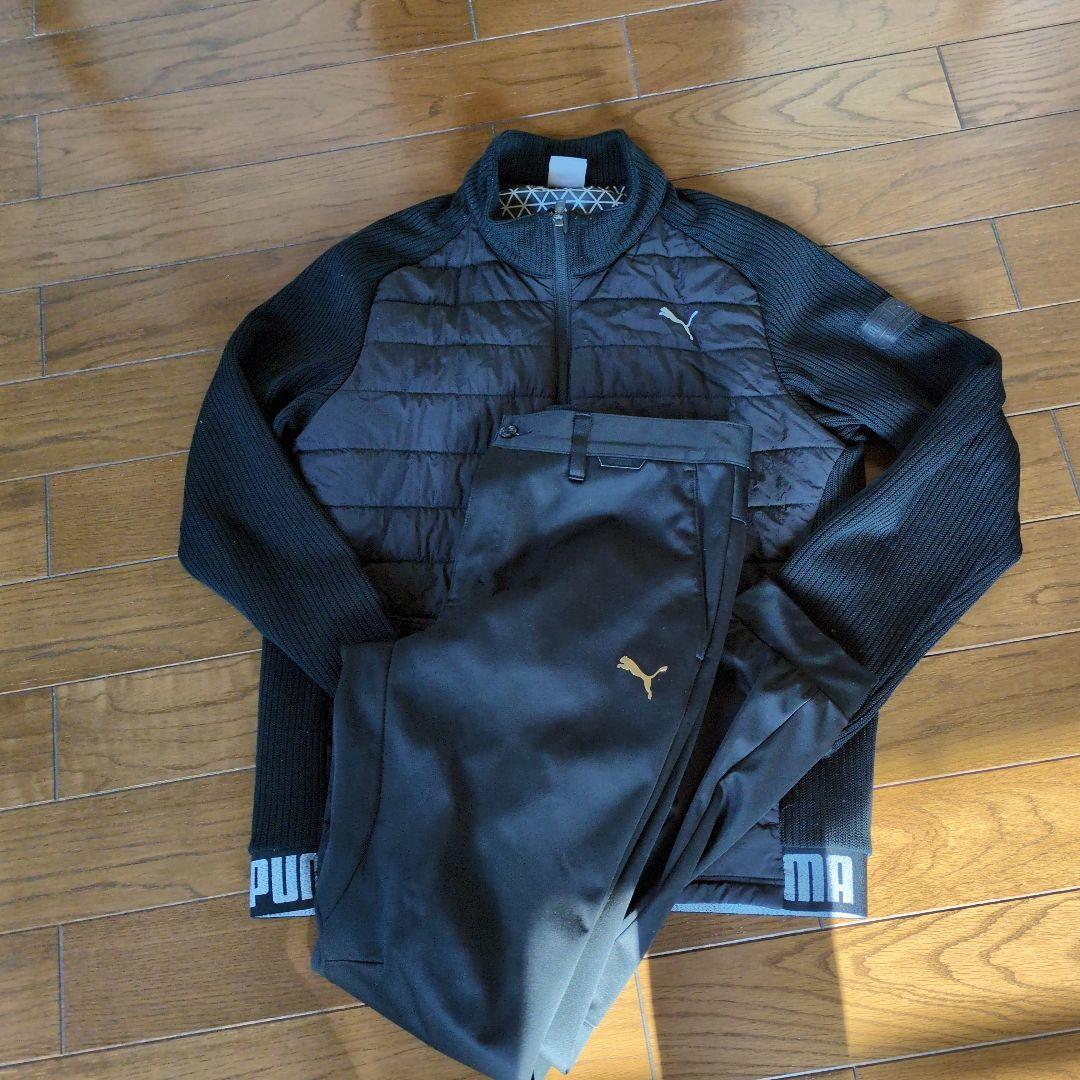 PUMA XL ジャケット　XL　防風パンツ　L　セット　ブラック