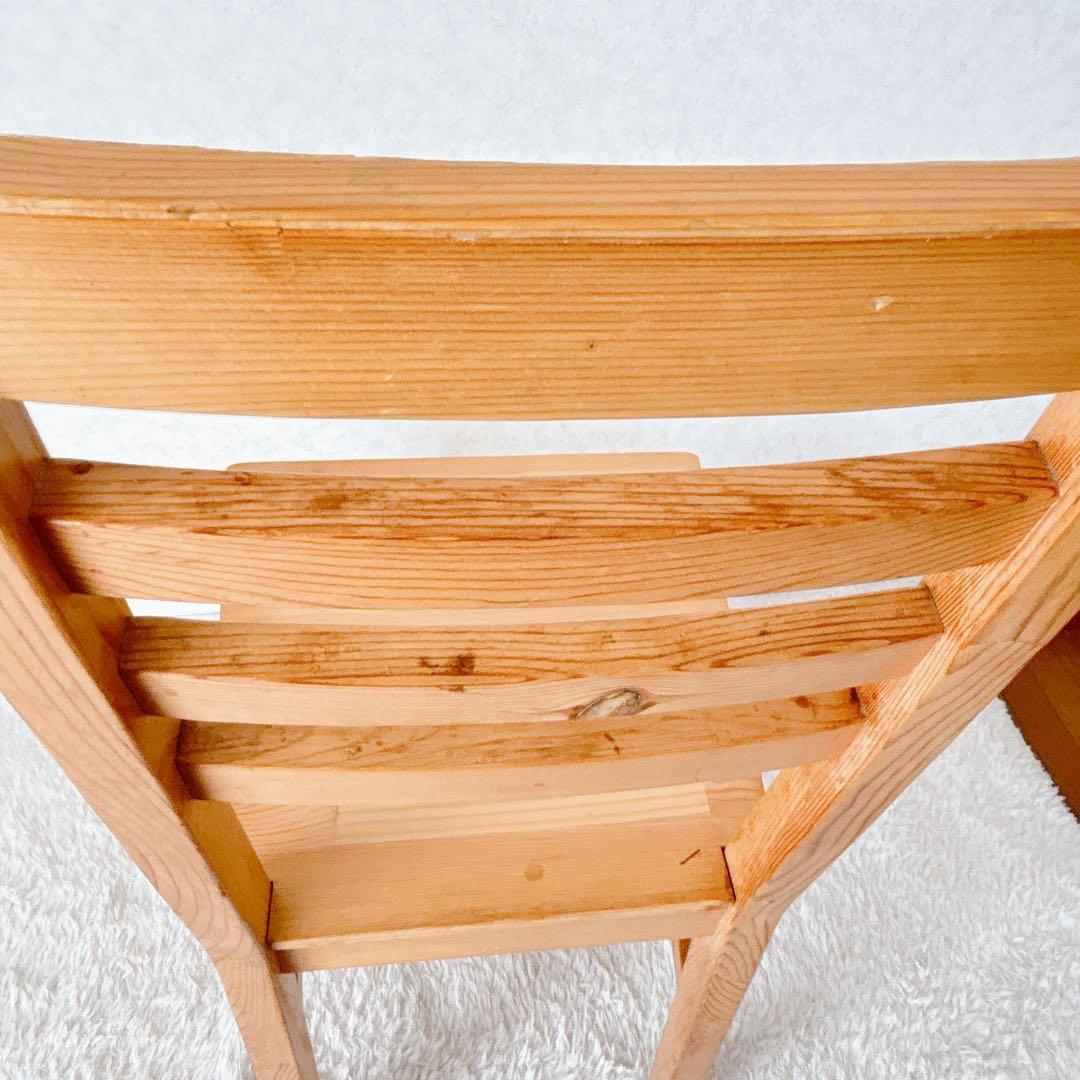 美品】天然木 ダイニング リビング スラットバックチェア カントリー