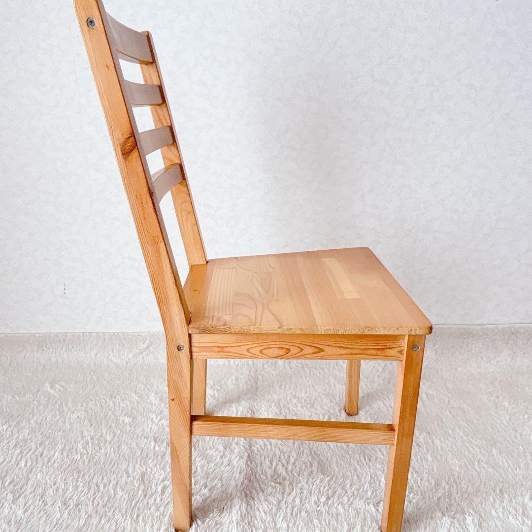 美品】天然木 ダイニング リビング スラットバックチェア カントリー