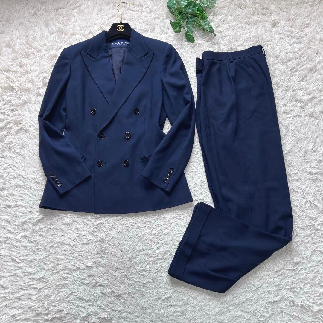 ラルフローレン セットアップスーツ テーラードジャケット ダブル ネイビー L