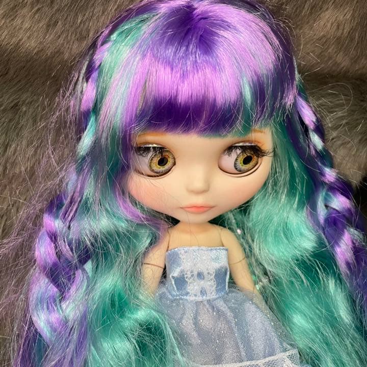 アイシードール 白肌 パール グリーンミックス カスタム ガラス目 アイチェンジ