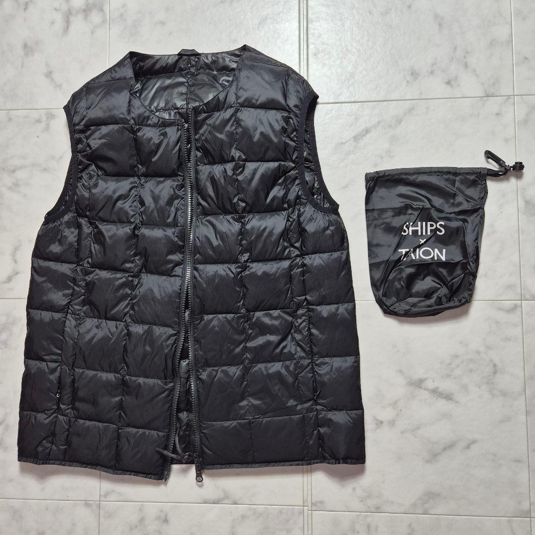 【美品】シップス×タイオン ステンカラーコート ダウンライナー M