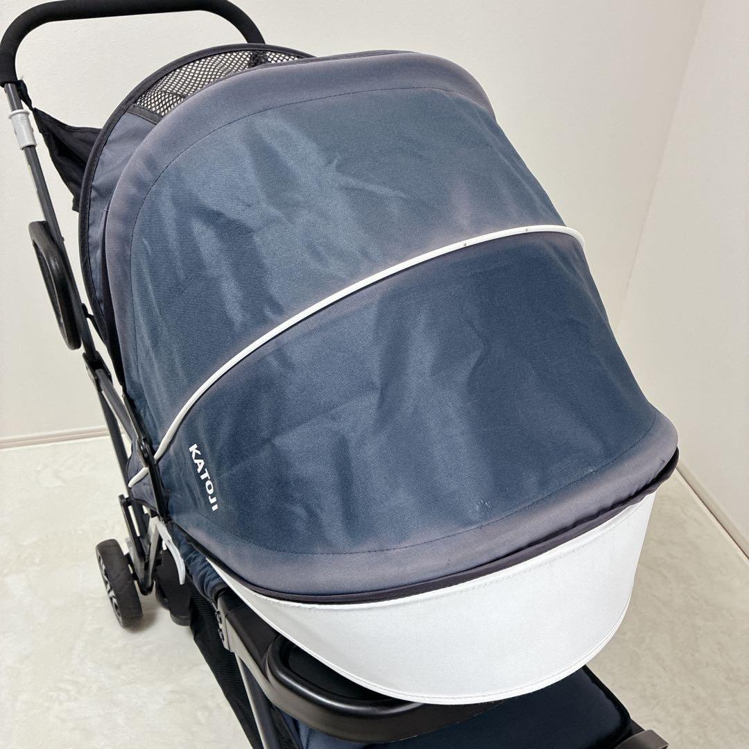 KATOJI カトージ 2人乗りベビーカー 2人でGO ネイビー 双子 兄弟