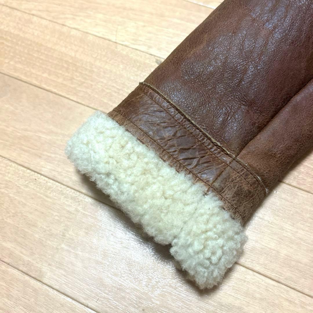 バーバリーブラックレーベル ムートン ジャケット 羊革 Ｌフライトジャケット