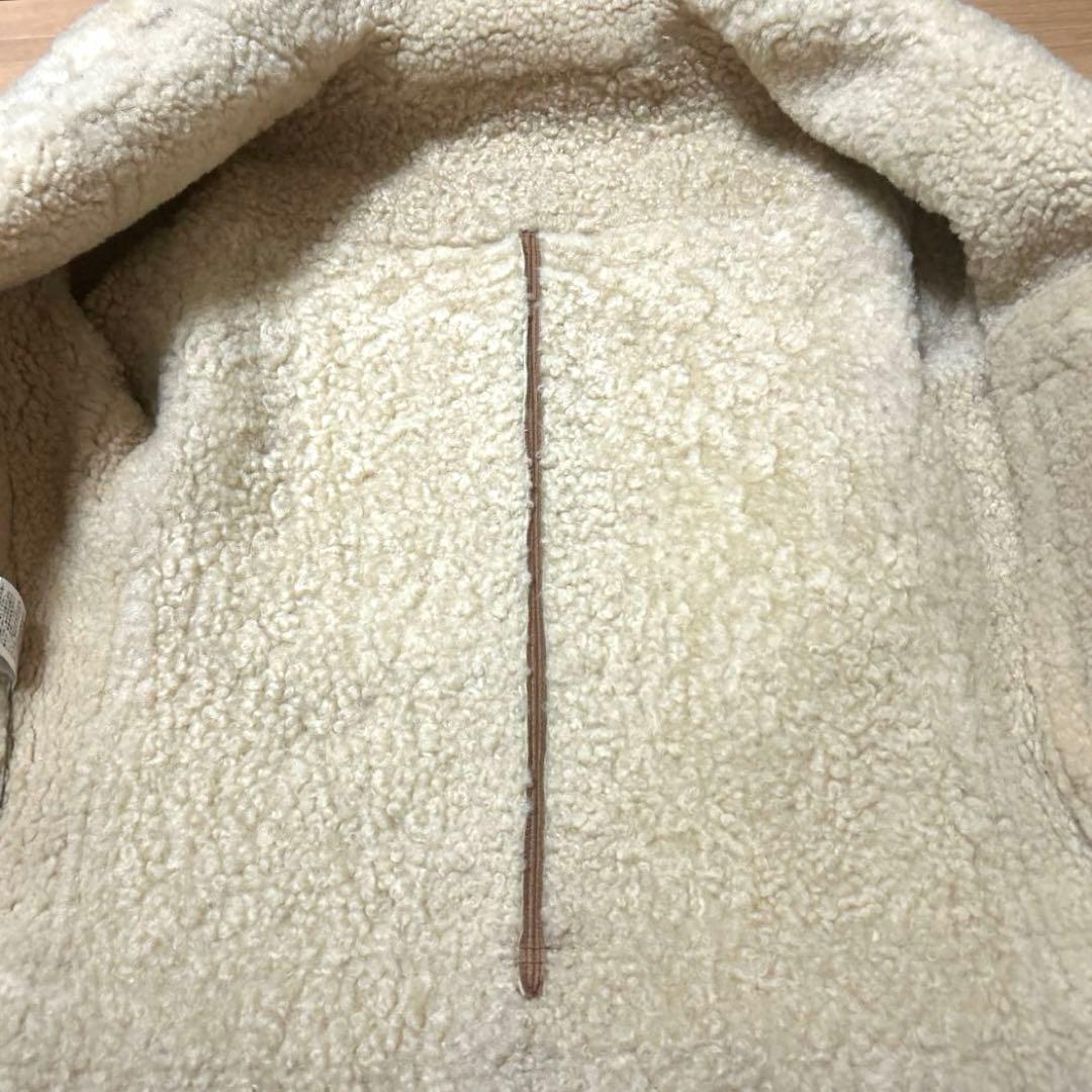 バーバリーブラックレーベル ムートン ジャケット 羊革 Ｌフライトジャケット