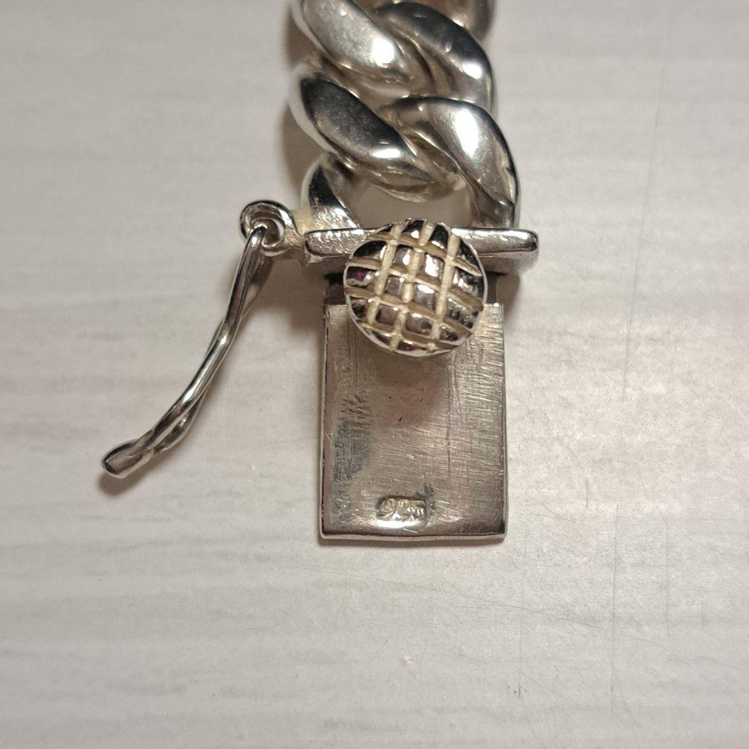 シルバー925 メンズブレスレット 喜平ブレスレット クロス