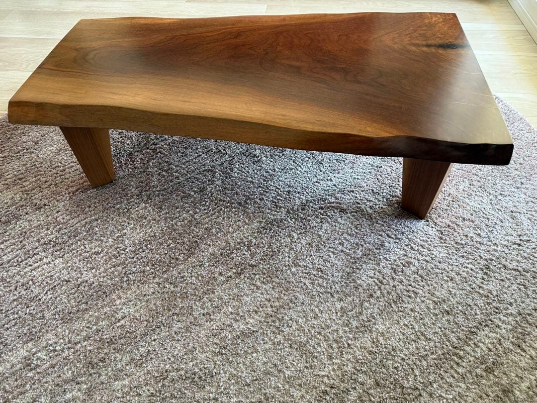ウォールナット 一枚板 ローテーブル122cm