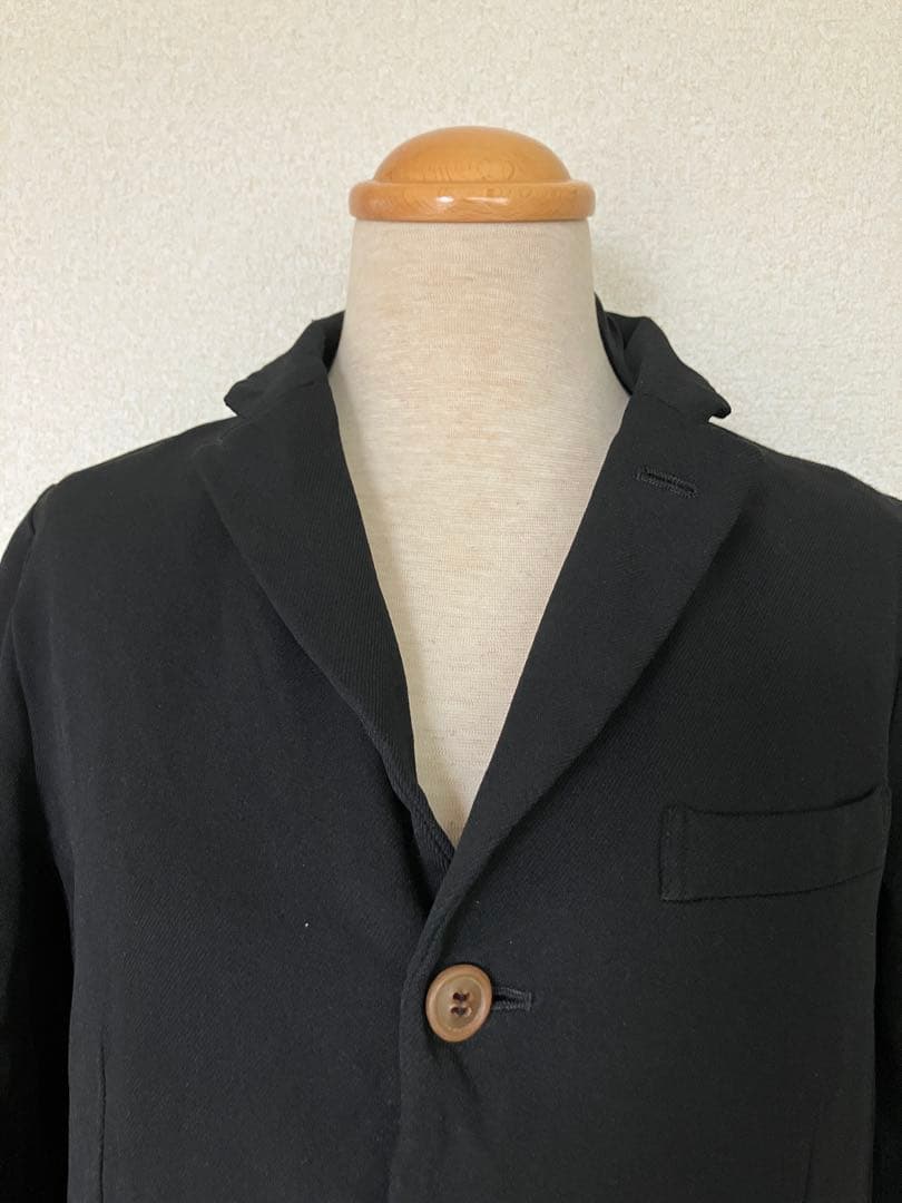 コムデギャルソンコムデギャルソンフリル付きブラックチェスターコート