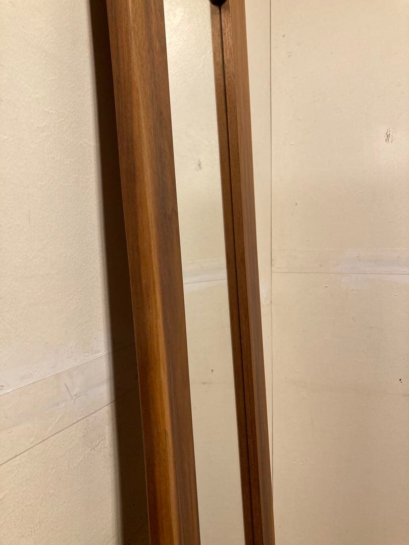 家具工房 雉子舎 ウォールナット 無垢材 台付 ウォールミラー 壁掛け 姿見