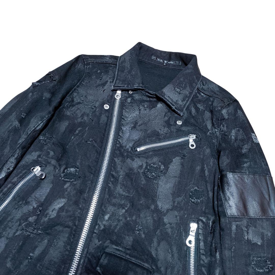 レア✨️NO ID.×OVERDESIGN ストレッチデニム WライダースJKT