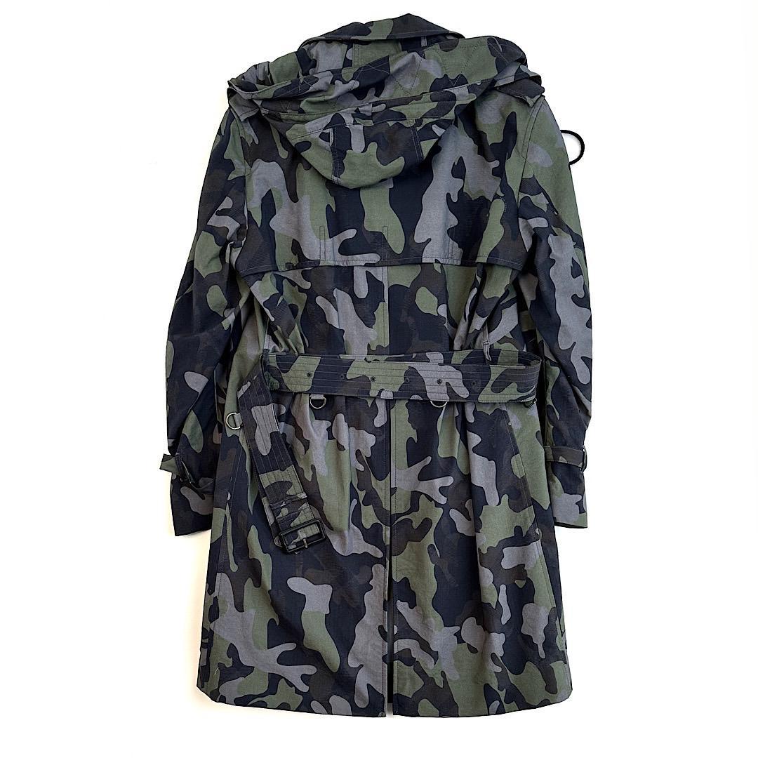 アクアスキュータム 定価18万 英国製 トレンチコート カモフラ 36 撥水加工