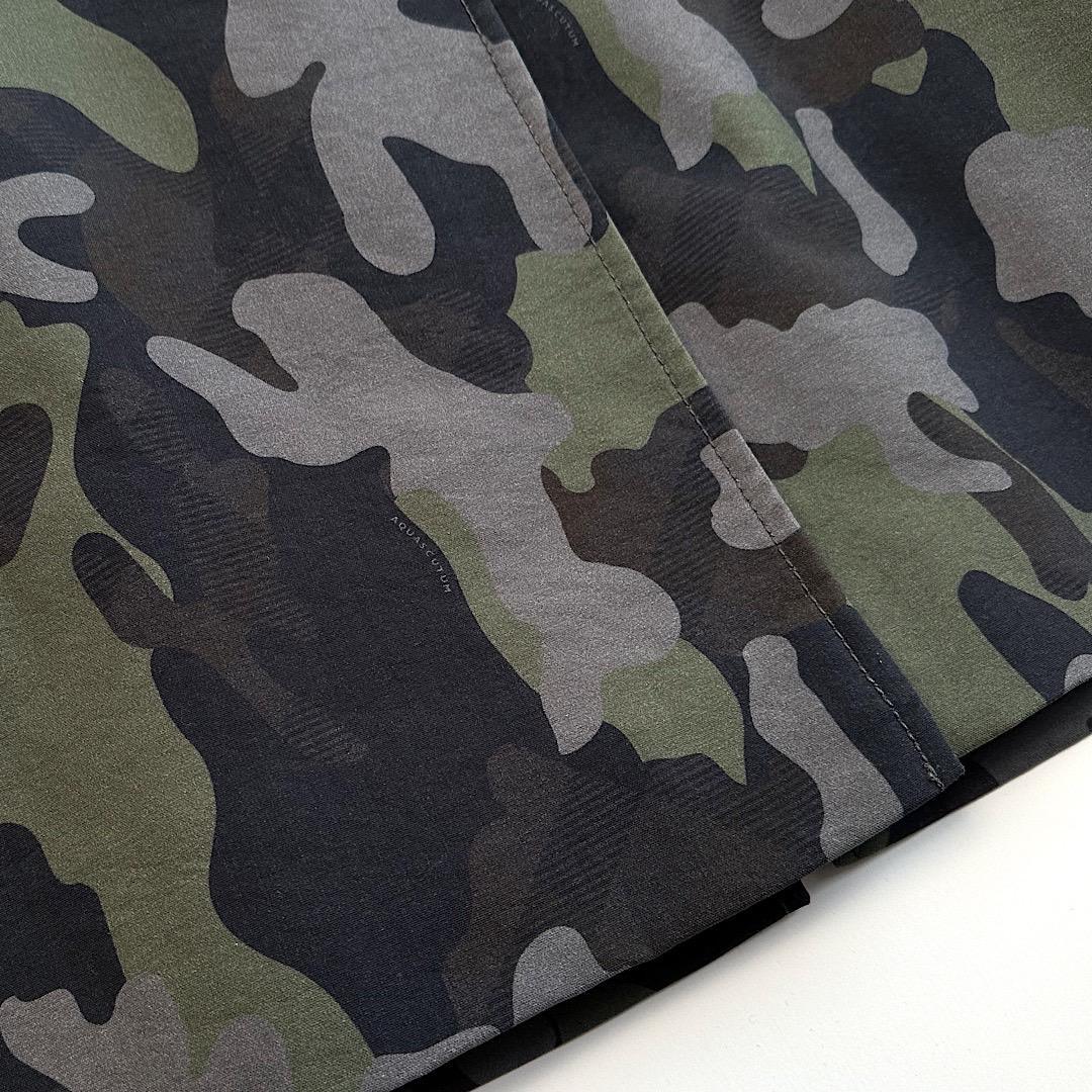 アクアスキュータム 定価18万 英国製 トレンチコート カモフラ 36 撥水加工