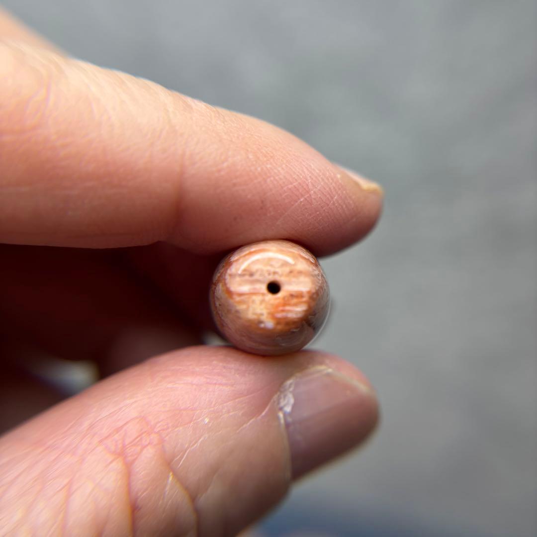 もんちゃんフォッシルコーラル　天珠　1-283