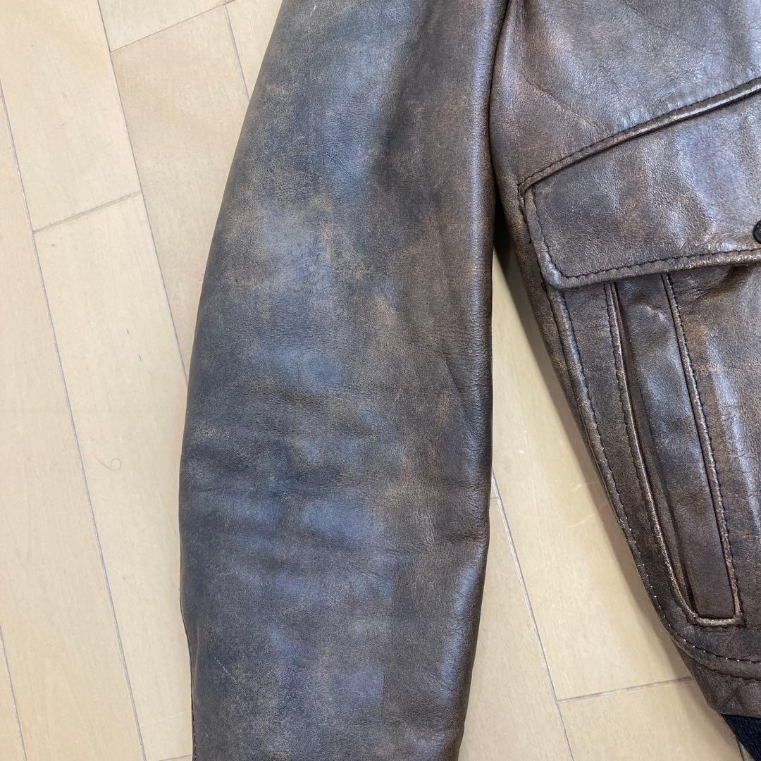 Schott ブラウン レザージャケット　バイクジャケット