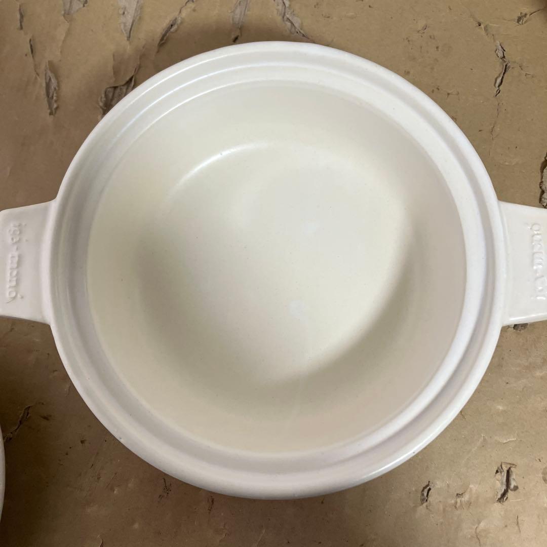 長谷園　ビストロ　土鍋　白