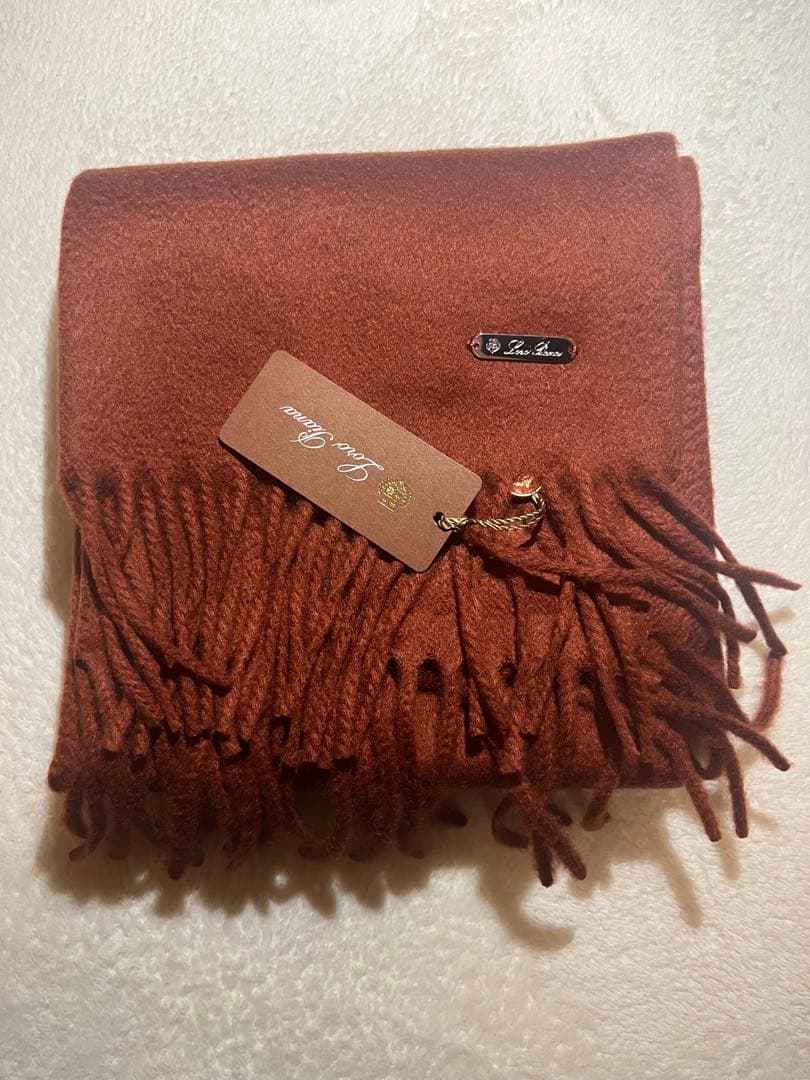 【新品/未使用】ロロピアーナ　最高級カシミヤ100%マフラー(タグ付き)