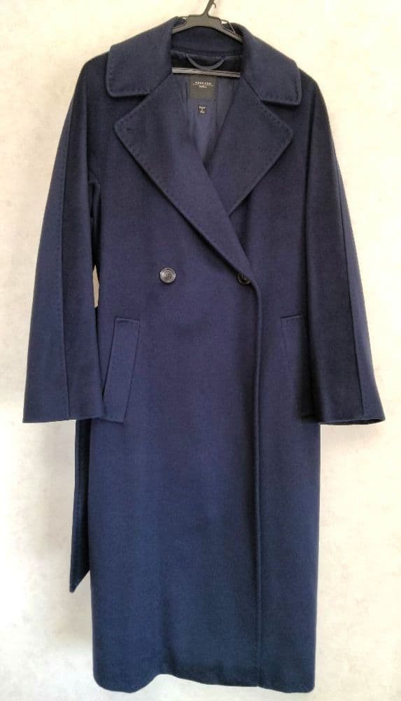 マックスマーラ　ウィークエンド　ダークブルー ロングコート 40　レディース