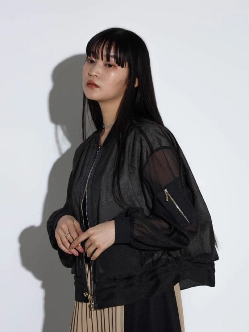 新品✨YAMADAYA RADIATE シフォンミリタリーブルゾン　黒