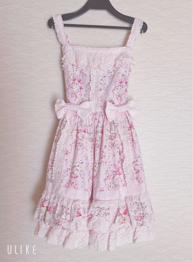 BABY THE STARS アントワネットブーケ柄 ジャンパースカート ピンク