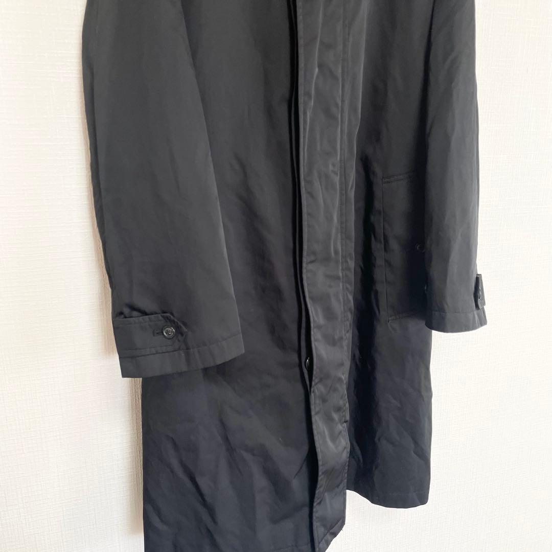 バーバリー ステンカラーコート【M】ブラック シンプル 仕事 春 ライナー脱着