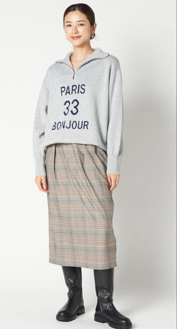 エリオポール　スタンドカラーロゴニット