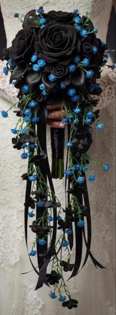 ウェディングブーケ　黒