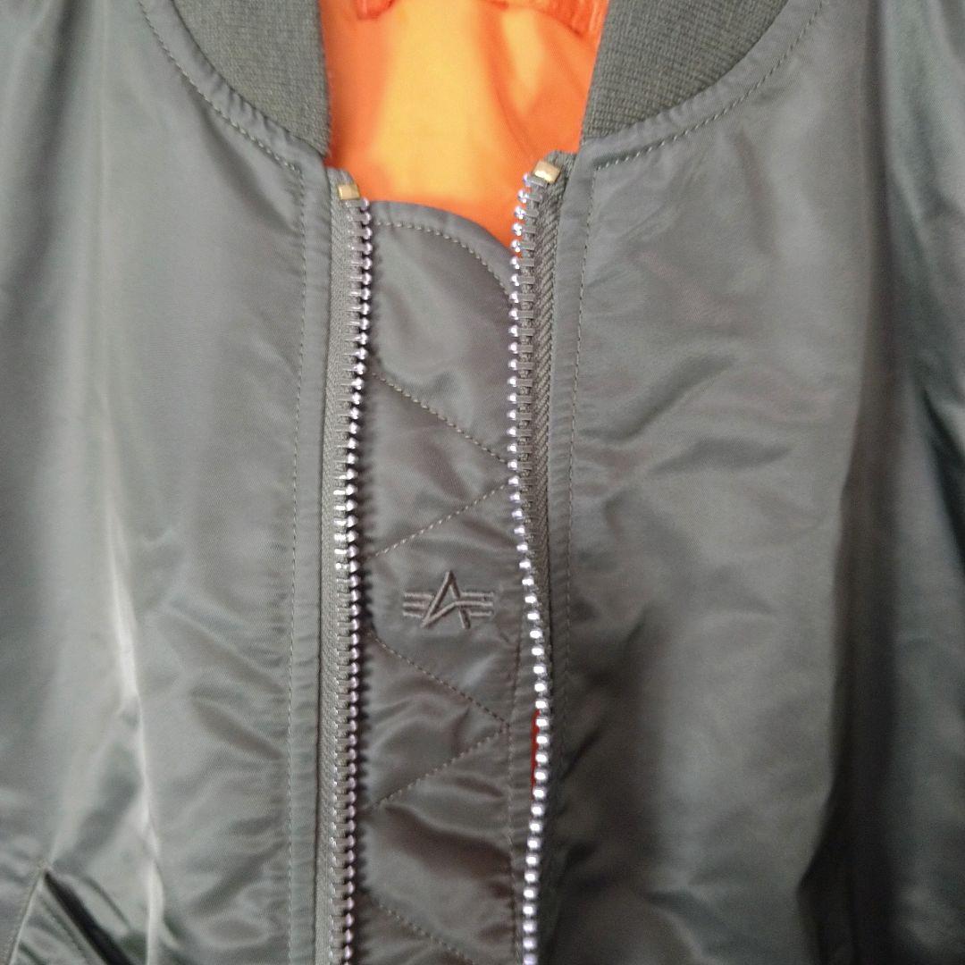 ✨美品 アルファインダストリーズ MA-1 フライトジャケット カーキ オレンジ